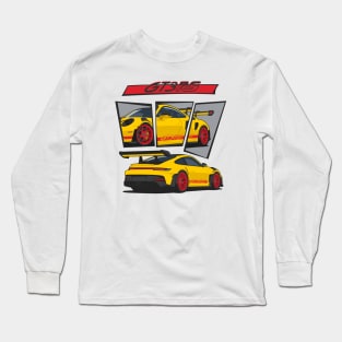 car 911 gt3 rs racing edition detail yellow red Long Sleeve T-Shirt